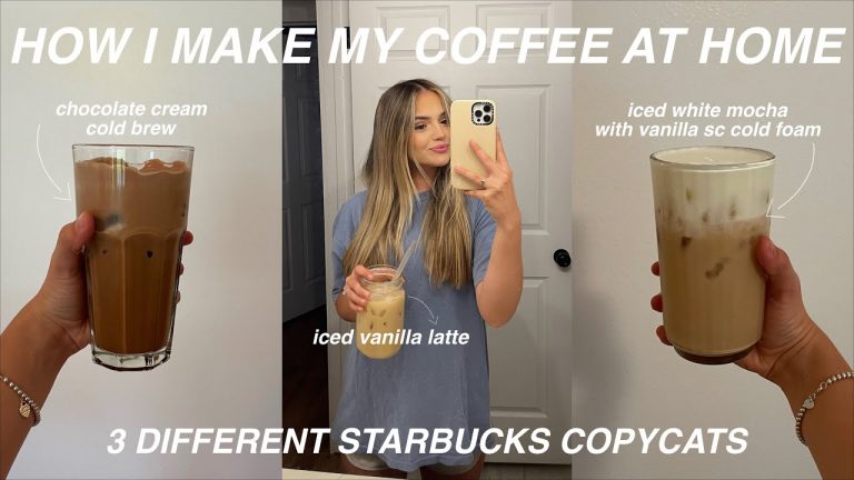 HOW I MAKE COFFEE AT HOME! 3 different Starbucks *copycat* recipes!